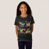 Schattigee Mardi Gras Kinder bouwtruck Baby Boys T-shirt (Voorkant volledig)
