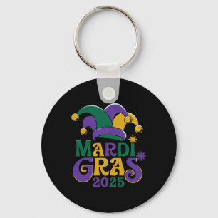 Schattigee Mardi Gras Mask Fun 2025 Sleutelhanger