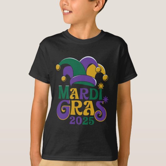 Schattigee Mardi Gras Mask Fun 2025 T-shirt (Voorkant)