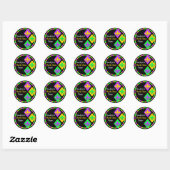Schattigee Mardi Gras Thema Naam Party Seal Ronde Sticker (Vel)