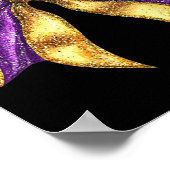 Schattigee Mardi Gras Vette Coquette Boog Dinsdag  Poster (Hoek)
