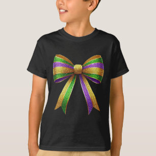 Schattigee Mardi Gras Vette Coquette Boog Dinsdag T-shirt