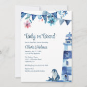 Schattigee marine "Baby on Board" Baby shower Kaart (Voorkant)