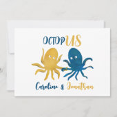 Schattigee marine en gouden octopus kust oceaan br kaart (Voorkant)
