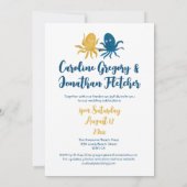 Schattigee marine en gouden octopus kust oceaan br kaart (Achterkant)