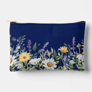 Schattigee marineblauwe Waterverf Wildflower Cosme Etui