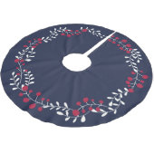 Schattigee marineblauwe winterbessen krans Kerstmi Kerstboom Rok (Gekanteld)