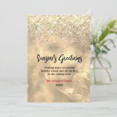 Schattigee marmeren kunst gouden glitter kerst nie (Staand voorkant)