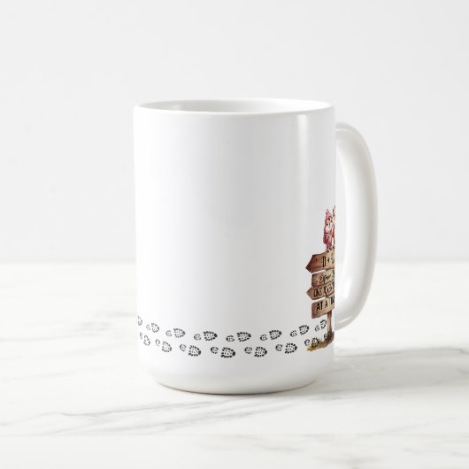 Schattigee Marmot Outdoorsy Paar Avontuur Wandelen Koffiemok (Voorkant rechts)