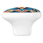Schattigee Marokkaanse faux tegel stijl Keramische Knop (Zijkant)