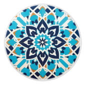 Schattigee Marokkaanse faux tegel stijl Keramische Knop (Voorkant)