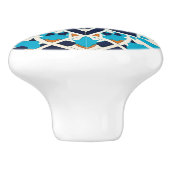 Schattigee Marokkaanse faux tegel stijl Keramische Knop (Zijkant)