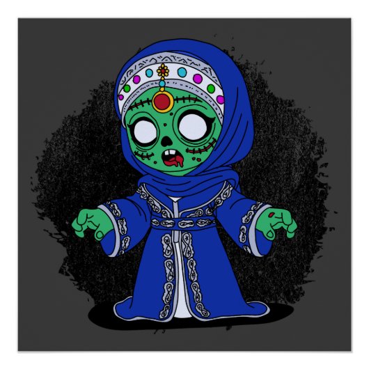 Schattigee Marokkaanse zombie Perfect Poster (Voorkant)