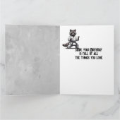 Schattigee Martial Arts wasbeer aangepaste verjaar Kaart (Binnen)