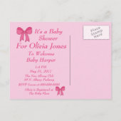 Schattigee "Mary Janes" Baby shower Uitnodiging Br (Achterkant)