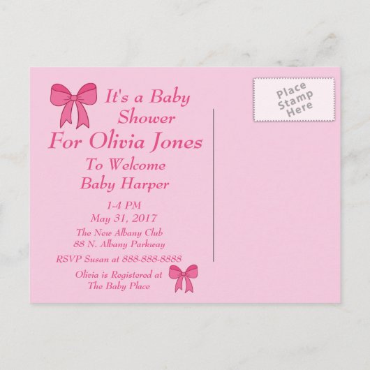 Schattigee "Mary Janes" Baby shower Uitnodiging Br (Achterkant)