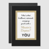 SCHATTIGEE Master's Degree Magnetische Kaart (Voorkant / Achterkant)