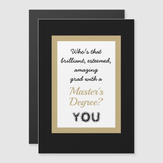 SCHATTIGEE Master's Degree Magnetische Kaart (Voorkant / Achterkant)