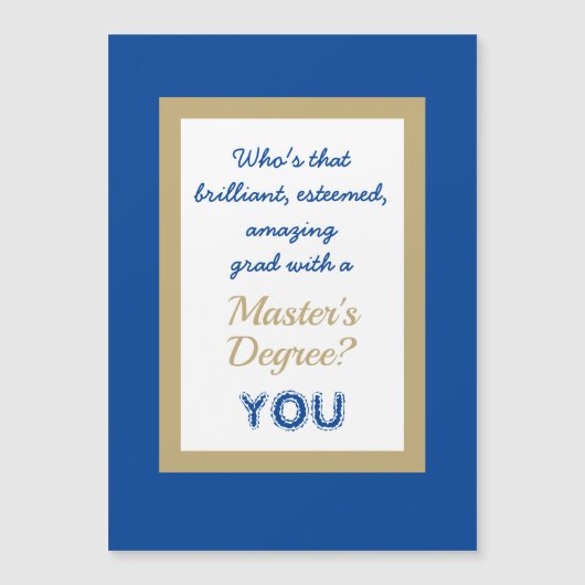 SCHATTIGEE Master's Degree Magnetische Kaart (Voorkant)