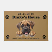 Schattigee Mastiff hondenfoto Deurmat (Voorkant)