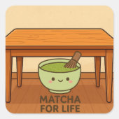 Schattigee Matcha Bowl Sticker (Voorkant)
