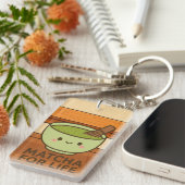 Schattigee Matcha Bowl Sticker Sleutelhanger (Voorkant Rechts)
