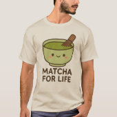 Schattigee Matcha Bowl Sticker T-shirt (Voorkant)