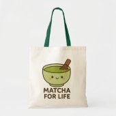 Schattigee Matcha Bowl Sticker Tote Bag (Voorkant)