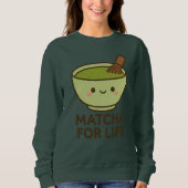 Schattigee Matcha Bowl Sticker Trui (Voorkant)
