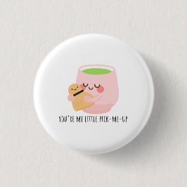 Schattigee Matcha Tea Knuffel Ronde Button 3,2 Cm