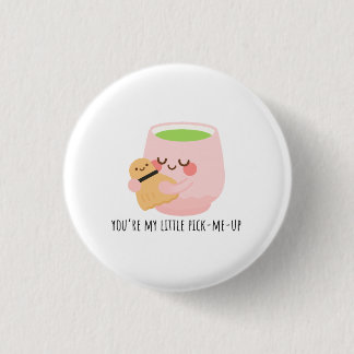 Schattigee Matcha Tea Knuffel Ronde Button 3,2 Cm