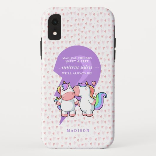 Schattigee Matching Beste Vrienden Eenhoorn Quote Case-Mate iPhone Case (Achterkant)