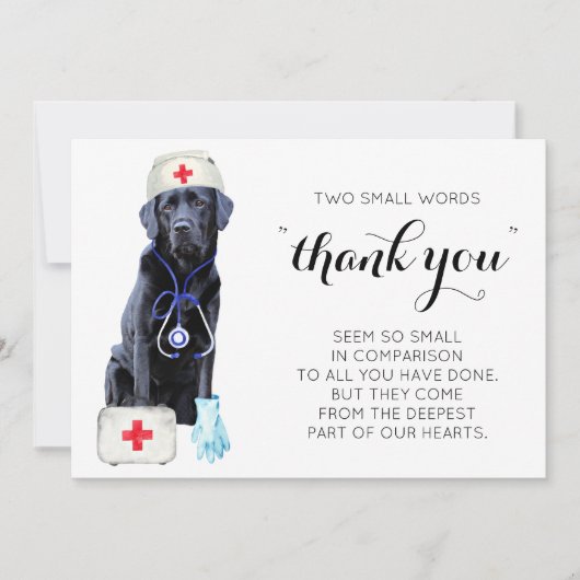 Schattigee Medische Verpleeghond Dank U Verpleegku Feestdagenkaart (Voorkant)