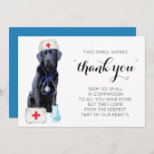 Schattigee Medische Verpleeghond Dank U Verpleegku Feestdagenkaart (Voorkant / Achterkant)