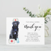 Schattigee Medische Verpleeghond Dank U Verpleegku Feestdagenkaart (Staand voorkant)