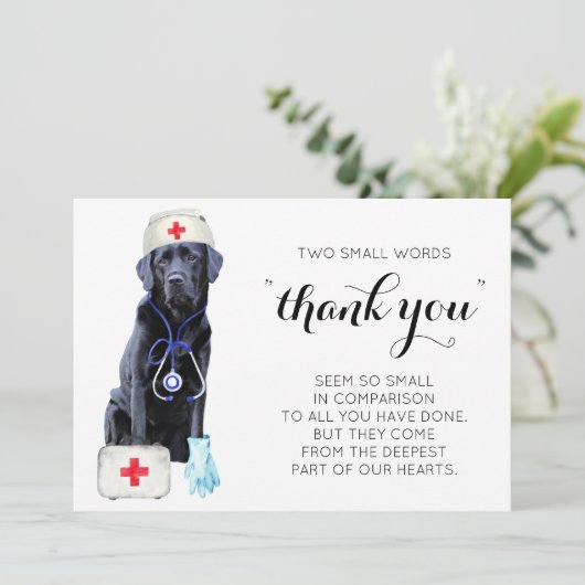 Schattigee Medische Verpleeghond Dank U Verpleegku Feestdagenkaart (Staand voorkant)