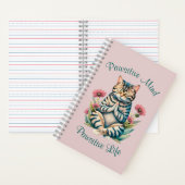 Schattigee Meditatie Kat LOA Manifesterende Dankba Notitieboek (Binnen)