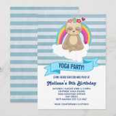 Schattigee mediterende luiaard yoga verjaardagsfee kaart (Voorkant / Achterkant)