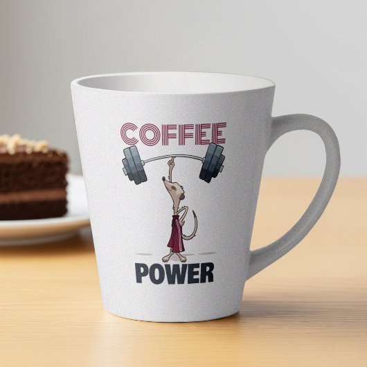 Schattigee Meerkat Coffee Power Gewichtheffen Cart Latte Mok