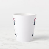 Schattigee Meerkat Coffee Power Gewichtheffen Cart Latte Mok (Voorkant)