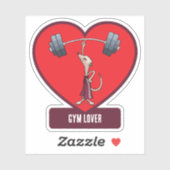 Schattigee Meerkat Gym Lover Grappige Gewichtheffe Sticker (Vel)