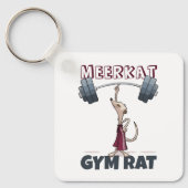 Schattigee Meerkat Gym Rat Grappige gewichtheffer  Sleutelhanger (Voorkant)