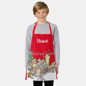 Schattigee Meerkat Holiday Gingerbread huis Kind S Schort (Gedragen)