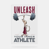 Schattigee Meerkat ontketenen uw innerlijke atleet Acryl Bord (Voorkant)