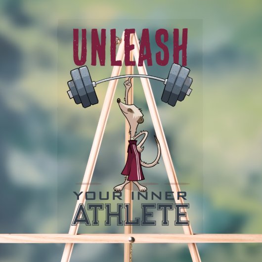 Schattigee Meerkat ontketenen uw innerlijke atleet Acryl Bord (Neutraal)