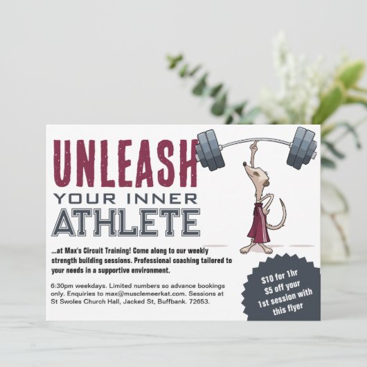 Schattigee Meerkat ontketenen uw innerlijke atleet Kaart (Staand voorkant)