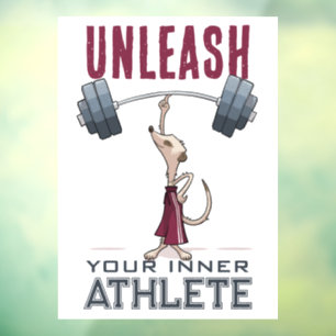 Schattigee Meerkat ontketenen uw innerlijke atleet Raamsticker