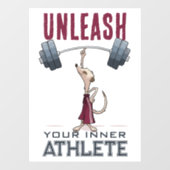 Schattigee Meerkat ontketenen uw innerlijke atleet Raamsticker (Vel)