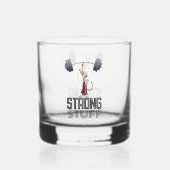Schattigee Meerkat Strong Stuff Gewichtheffen Cart Whisky Glas (Voorkant)
