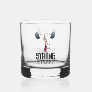 Schattigee Meerkat Strong Stuff Gewichtheffen Cart Whisky Glas